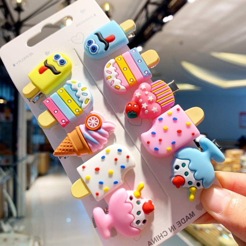 Bộ 10 kẹp tóc hoạt hình phong cách Nhật Bản và Hàn Quốc cho nữ