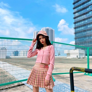 Combo 2 áo Candy Plaid (caro hồng) by Natthy Style