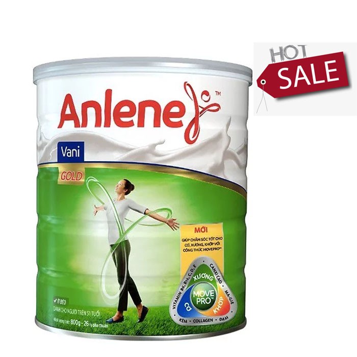 Sữa Bột Anlene Gold Vanilla lon 800g (trên 40 tuổi)