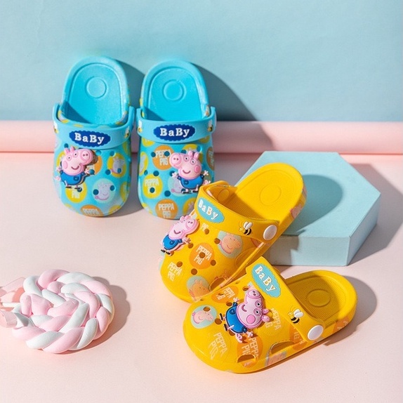 Dép sục Peppa pig cho bé trai bé gái, sục heo pepa mềm nhẹ cho bé 1-4 tuổi Tulastore