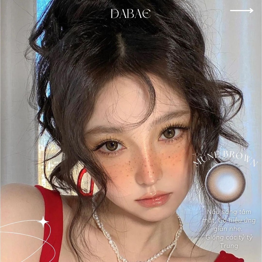 kính áp tròng Mune Brown lens cận mắt trong veo tự nhiên filter có độ style Hàn Quốc chính hãng Isha
