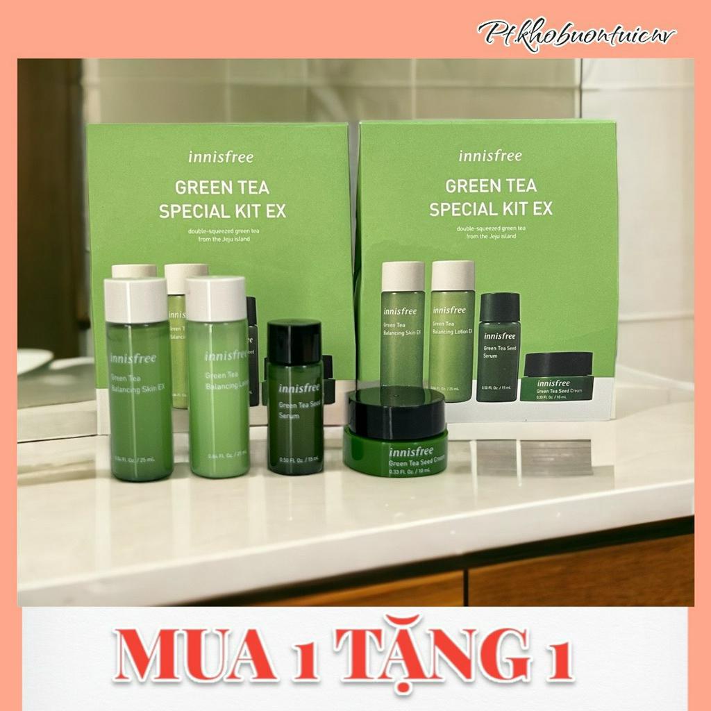 [ CHÍNH HÃNG] Bộ sản phẩm làm đẹp, set mỹ phẩm mini du lịch và Dưỡng Da Trà Xanh INNISFREE Green Tea Special Kit Mini