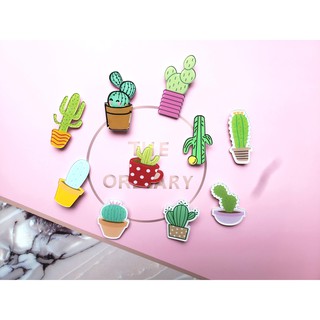 (Chat chọn mẫu) Huy hiệu Xương rồng & Fruits cute cài áo, cặp balo