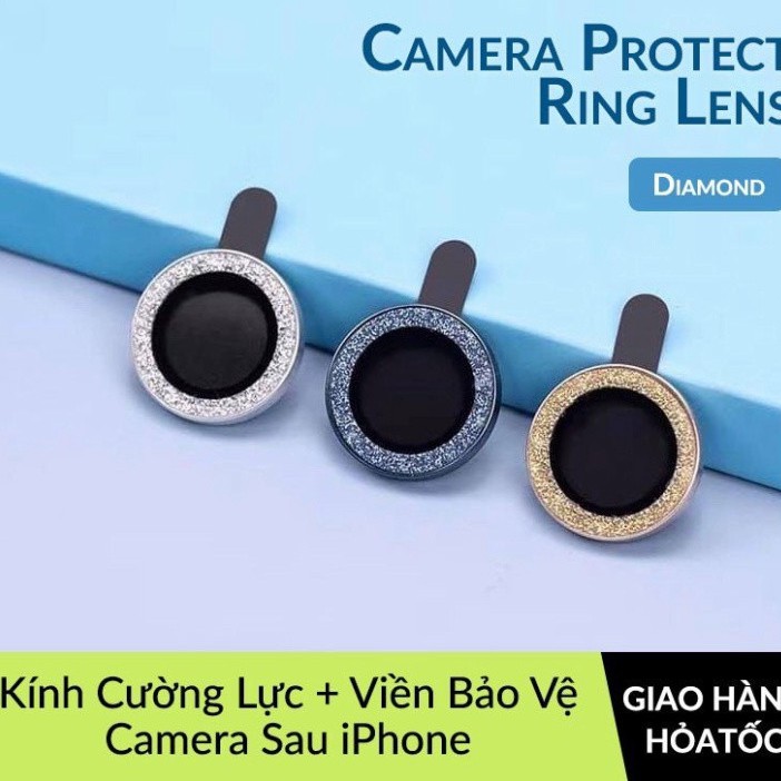 Vòng Bảo Vệ Camera Kim Cương Dành Cho iPhone 11/11pro/11promax/12Pro/12Pro Max Chính Hãng - Chống Bụi Và Mờ Camera