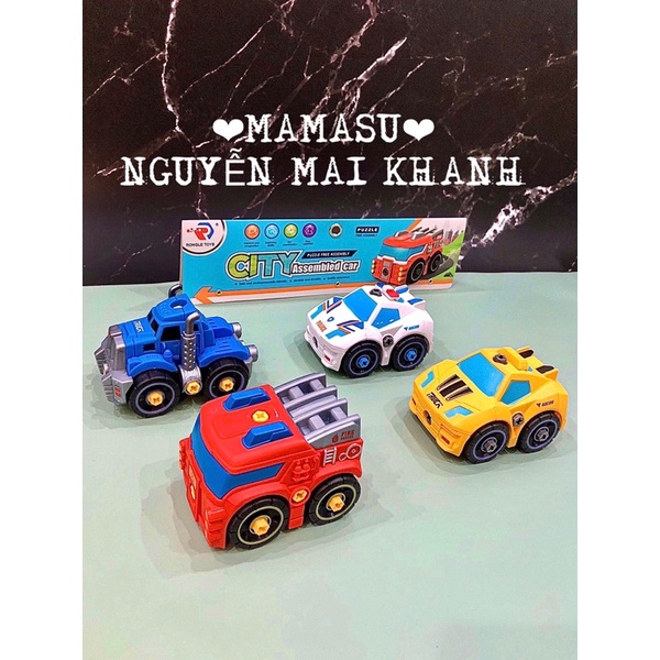 Đồ chơi set 4 xe lắp ghép