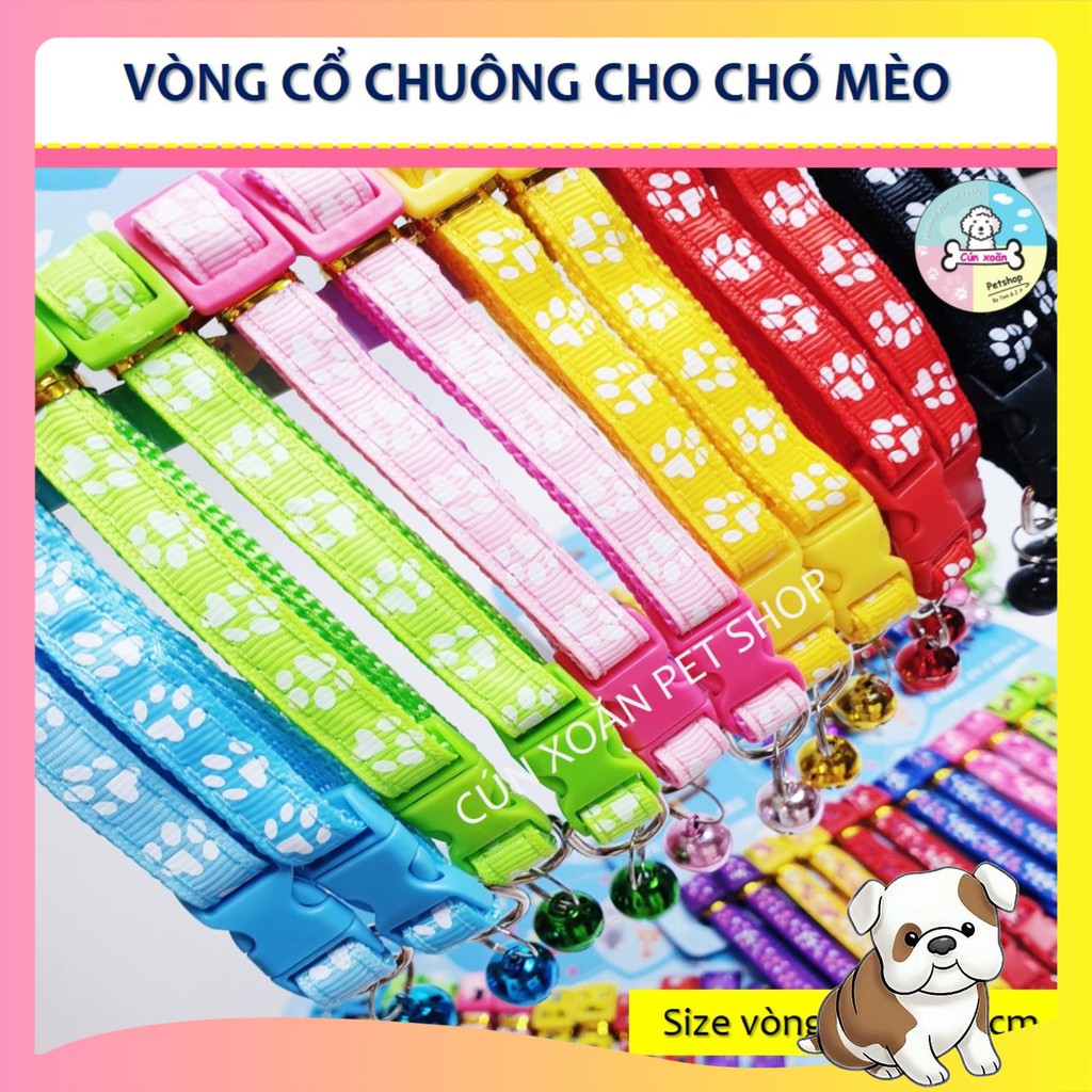 Vòng cổ lục lạc cho chó mèo (vòng cổ 20-31cm)