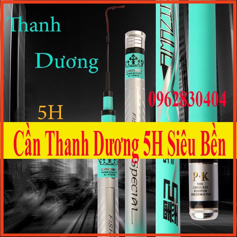 [Cần Câu Tay] Cần Câu Đài Thanh Dương, Cần Câu Tay 5H Carbon Siêu Bền