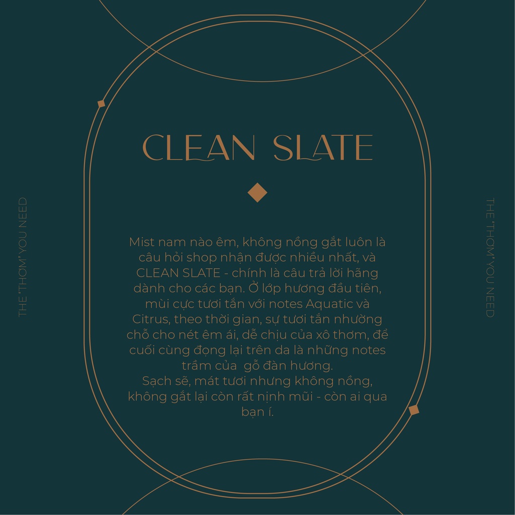 CLEAN SLATE  | SẢN PHẨM TẮM DƯỠNG XỊT THƠM KHỬ MÙI BATH &amp; BODY WORKS DÀNH CHO NAM BODY SRPAY SHOWER GEL