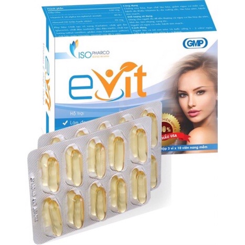 Viên uống Vitamin E chứa Oliu sáng da ngăn ngừa lão hoá H/30 viên