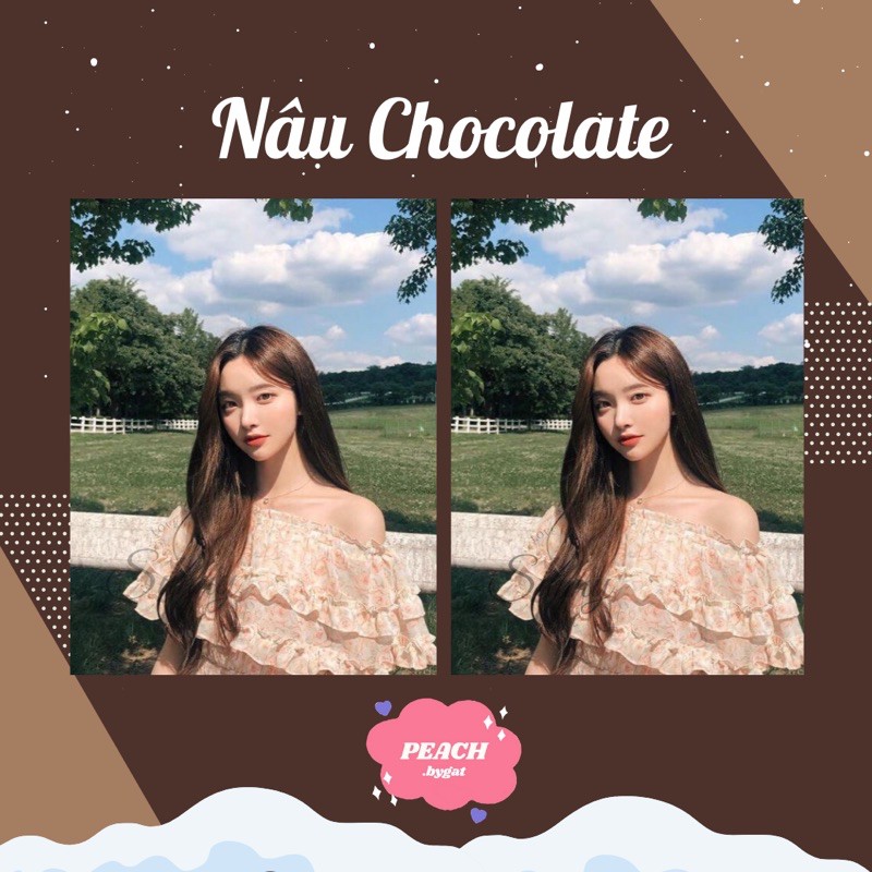 Thuốc nhuộm NÂU CHOCOLATE của ig”peach.bygat,peach.bygat ,peach.bygat”