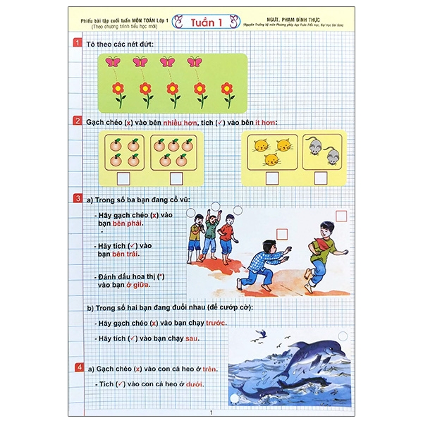 Sách - Phiếu Bài Tập Cuối Tuần Môn Toán - Lớp 1 (Theo Chương Trình Tiểu Học Mới)