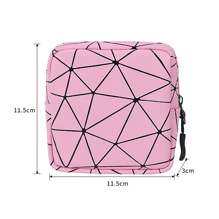 Túi Đựng Mỹ Phẩm / Băng Vệ Sinh Mini Bằng Da Pu Thời Trang Cho Nữ