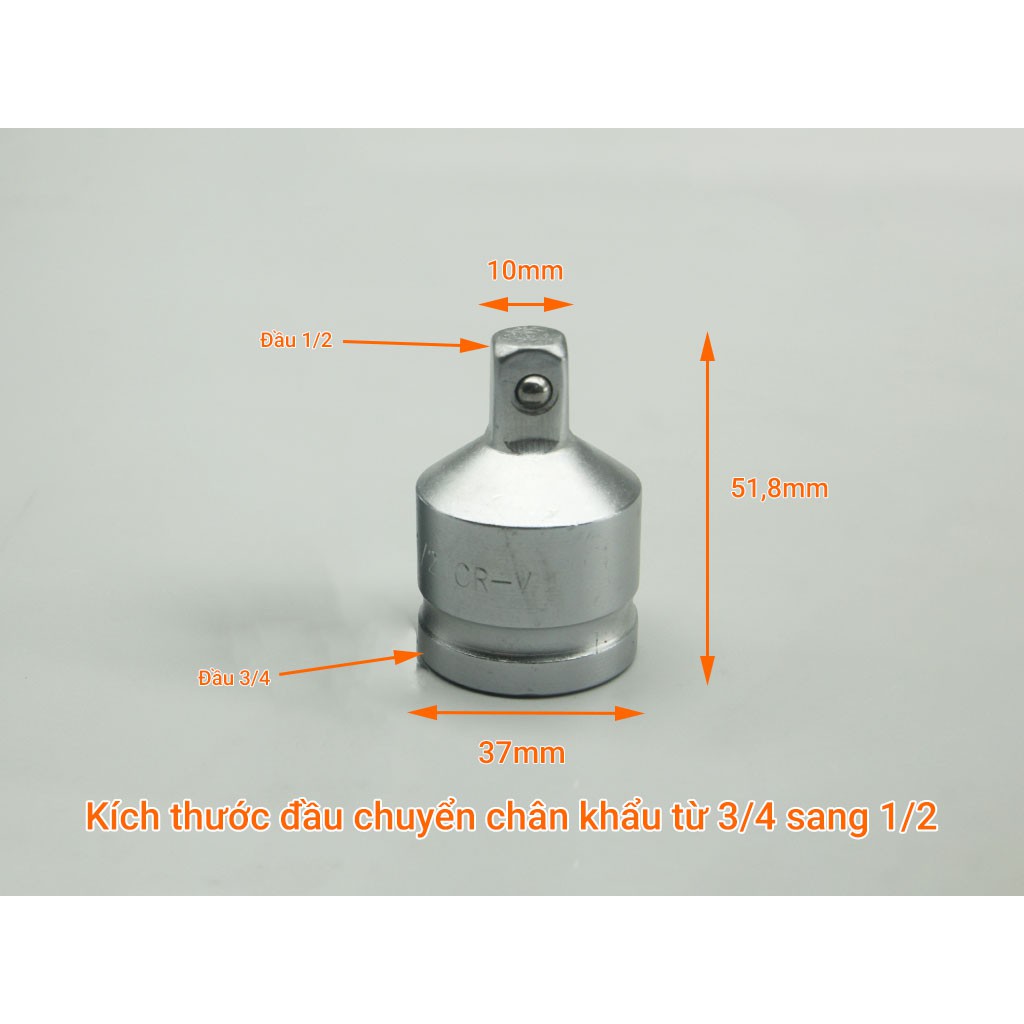 Đầu đổi chân khẩu vặn hệ inch từ 3/4'' ra 1/2''