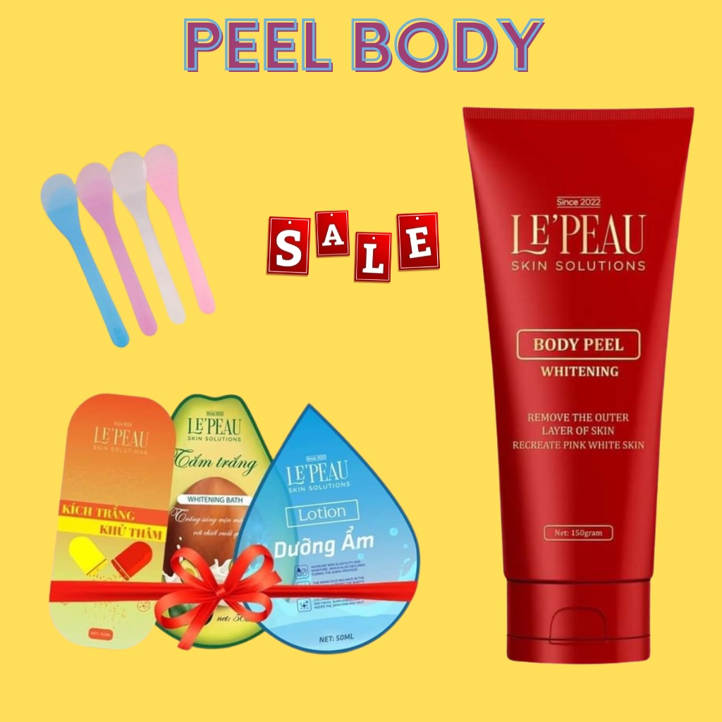 [CHE TÊN SẢN PHẨM] Peel Da Body Retinol Sáng Da, Mờ Thâm Le'Peau Chính Hãng