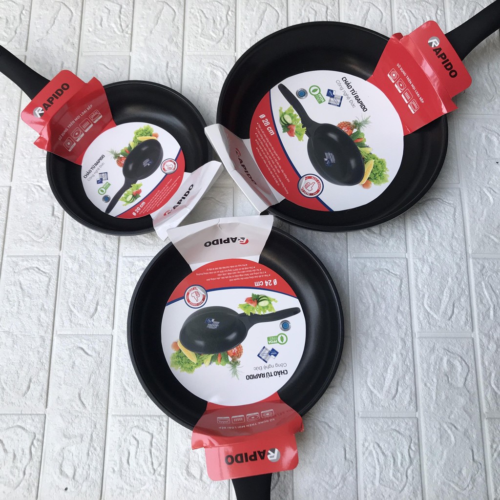 CHẢO TỪ RAPIDO  CHỐNG DÍNH TEFLON 3 LỚP NHẬP KHẨU MỸ