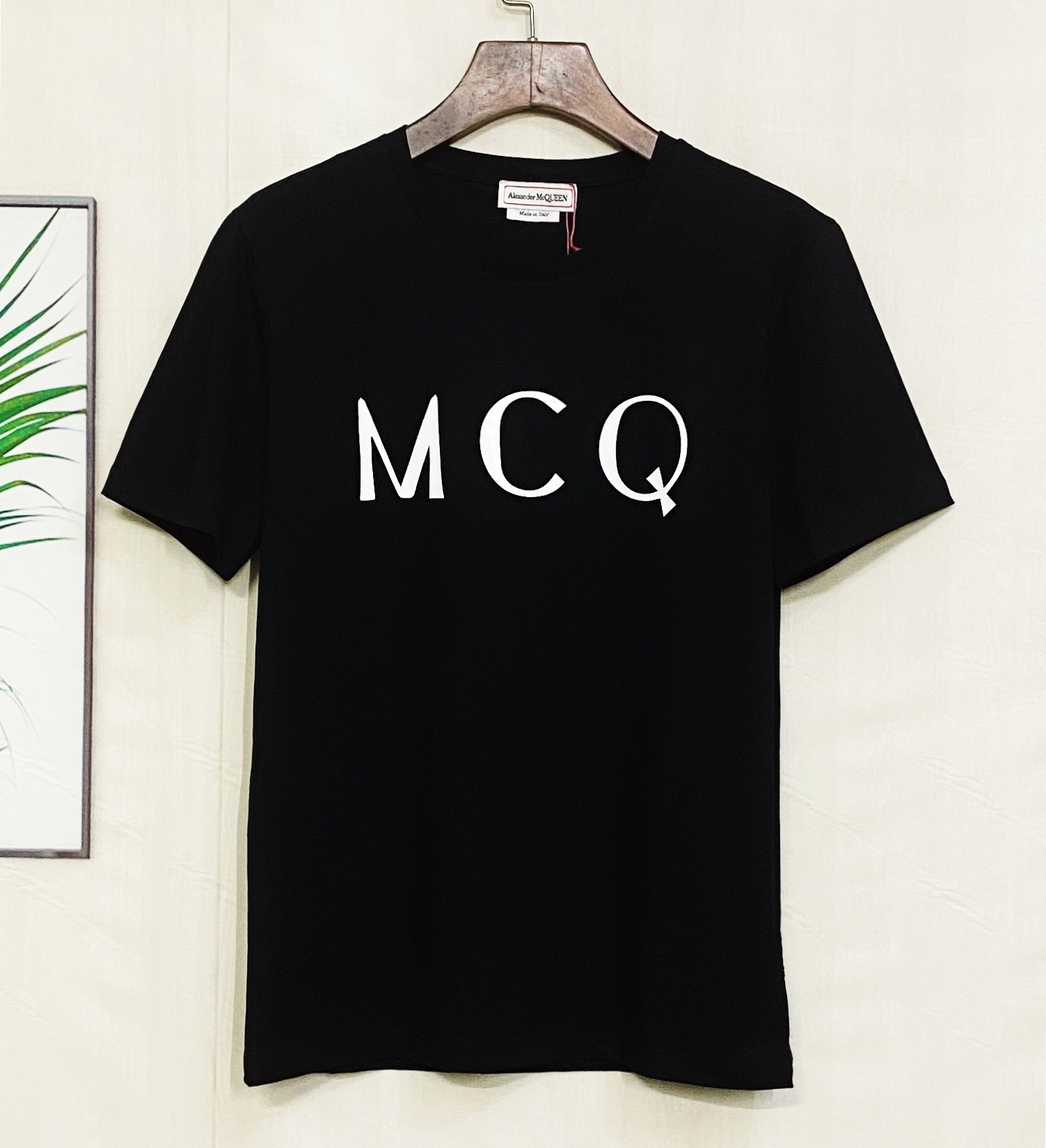 A1exander Mcque 2020 summer men's short-sleeved T-shirt, letter print round neck short sleeve, personality style