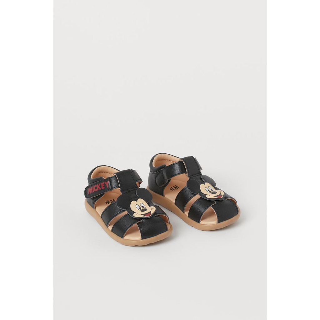 Dép sandal đen mickey HM H&amp;M_hàng chính hãng authentic