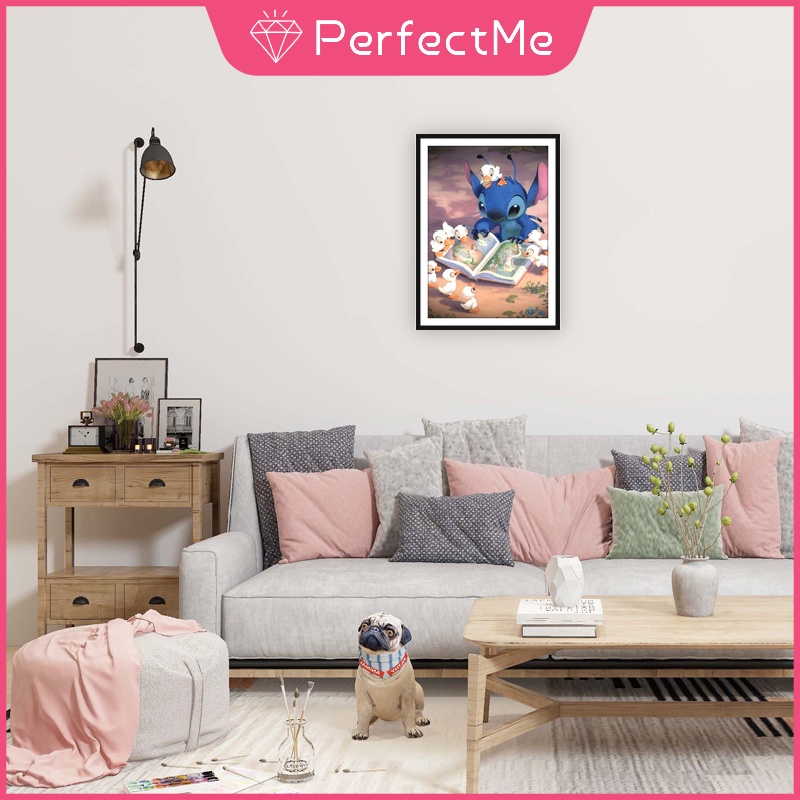 Bộ tranh đính đá 5D họa tiết hoạt hình độc đáo DIY dùng trang trí nhà cửa