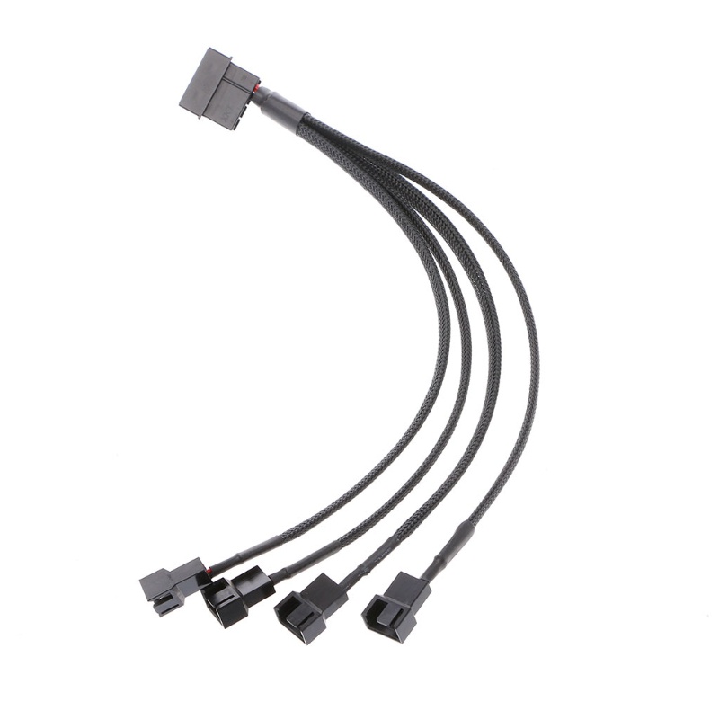 Cáp Quạt Tản Nhiệt Mở Rộng 4 Pin PWM 1 Sang 4 Chiều Màu Đen Cho Máy Tính / Vỏ Quạt Tản Nhiệt