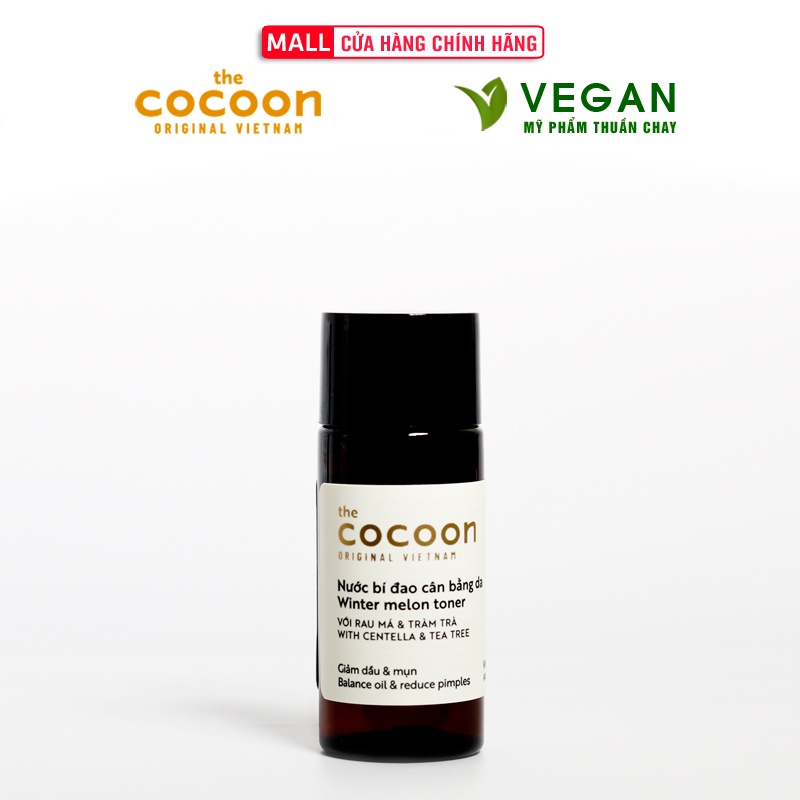 Toner nước bí đao cân bằng da Cocoon 15ml (phiên bản trialsize)