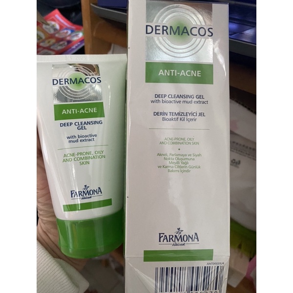 Sữa rửa mặt kiềm dầu Dermacos balan 150ml làm sạch sâu cho da dầu, da mụn, da nhạy cảm