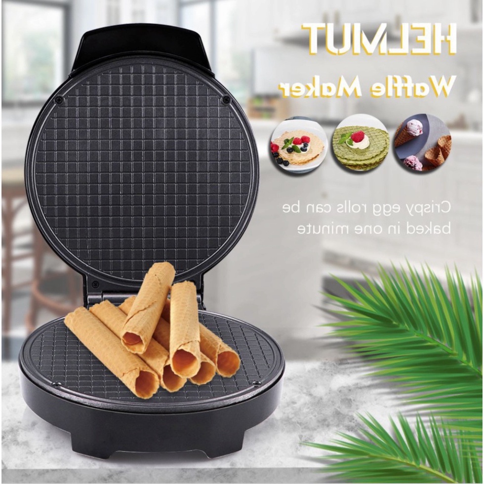 Máy làm bánh ốc quế, vỏ kem ốc quế HELMUT 1000W