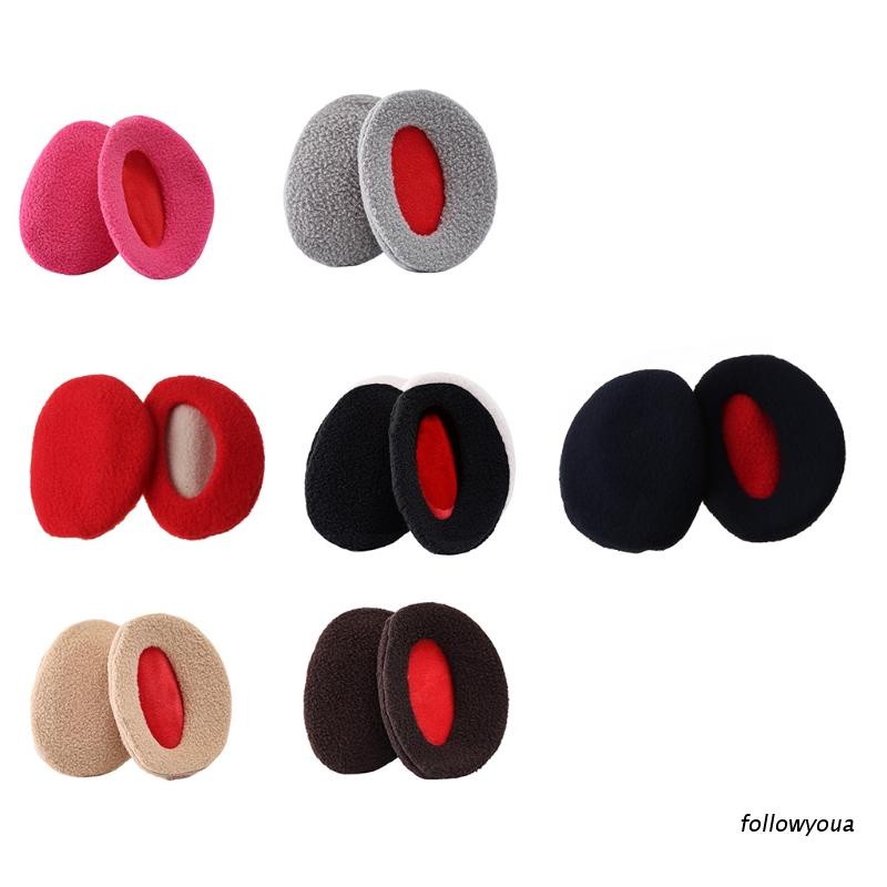 Set 2 cặp bịt tai giữ ấm mùa đông bằng lông cừu giả mềm mại di động cho nam và nữ