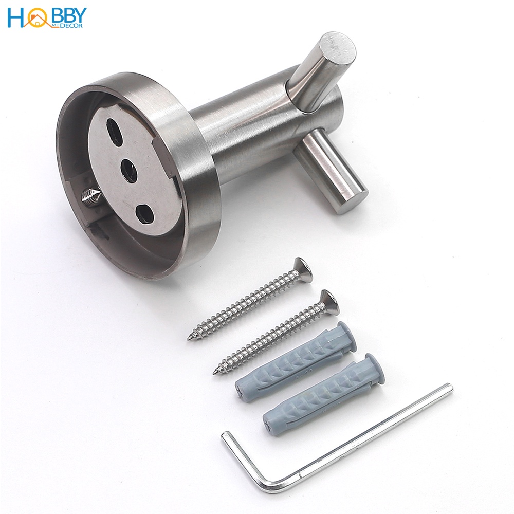Móc treo quần áo phòng tắm 2 chấu ngang gắn tường HOBBY Home Decor MT2N - chuẩn Inox 304, thiết kế âm tường- dòng khoan