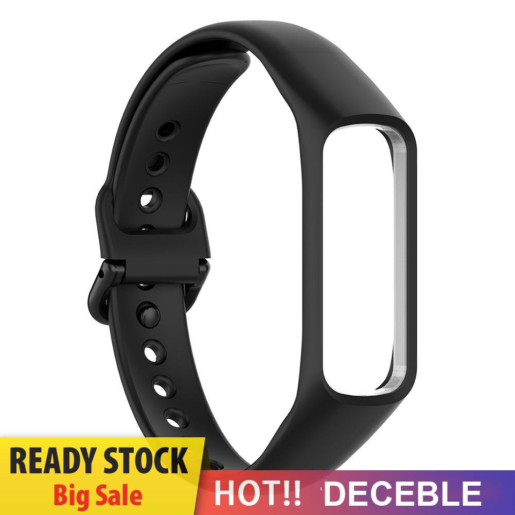 Deceble Silicone Wristband Watch Strap+Frame Case for Samsung Galaxy Fit-E SM-R375