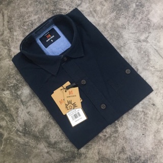 ÁO SƠMI KIỂU NAM màu xanh đen - size S - KHATOCO