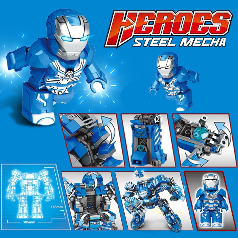 Bộ đồ chơi lắp ghép Kiểu Lego Siêu Robot Metal Mecha với 4 màu lựa chọn  Chất liệu nhựa ABS với hơn 600 chi tiết