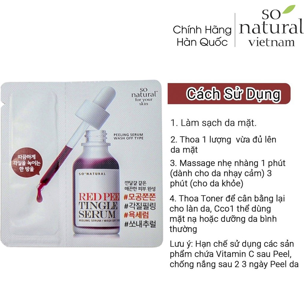 [Sample] Red Peel Tingle Serum  (2,5ml/gói) l Nhập Khẩu Chính Hãng Hàn Quốc | BigBuy360 - bigbuy360.vn