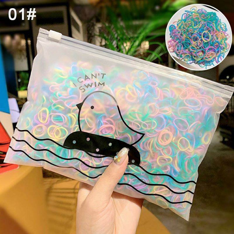 HOT | SET 1000 CÁI CHUN BUỘC TÓC MIX MÀU | VIDEO THẬT | KISS PLAZA