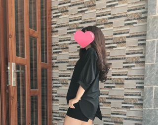 Áo sơ mi Oversize cổ V nút sau (mới)