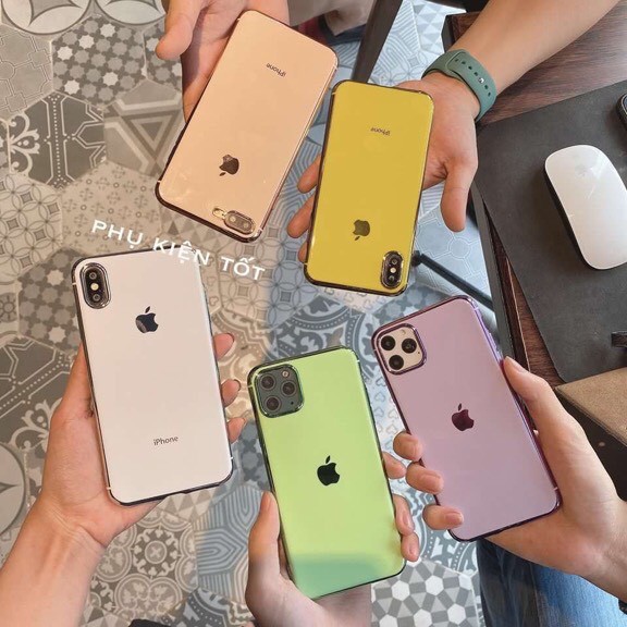 Ốp lưng,case iphone nhựa dẻo trơn 7 màu cho iphone 7/8plus, Xs/x/xsmax,11/11promax