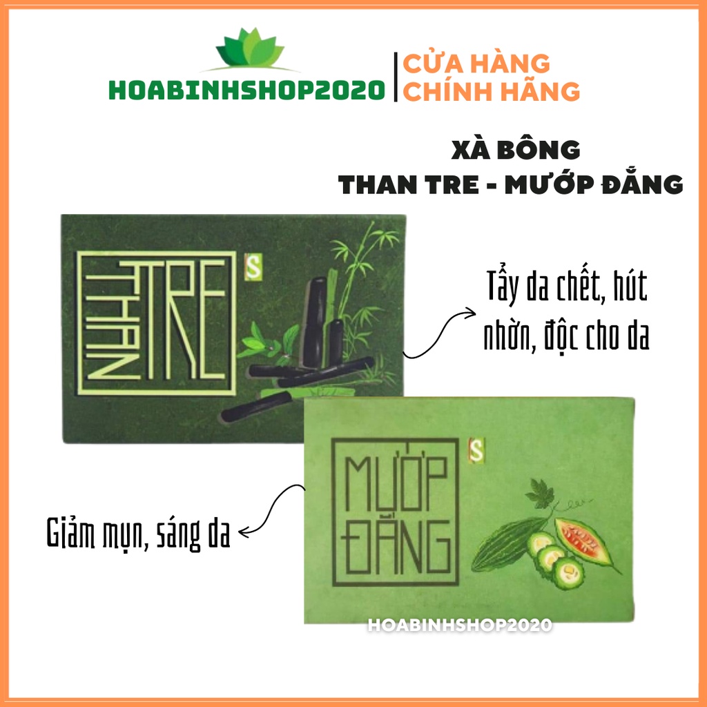 [CHÍNH HÃNG] COMBO XÀ BÔNG THAN TRE - MƯỚP ĐẮNG HTX SINH DƯỢC