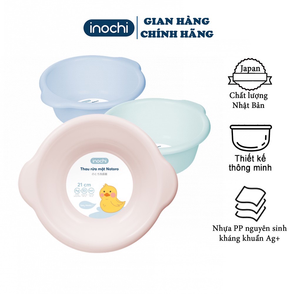 Thau rửa mặt Notoro 32 cm Inochi 100% nhựa nguyên sinh cao cấp, an toàn - Giao màu ngẫu nhiên