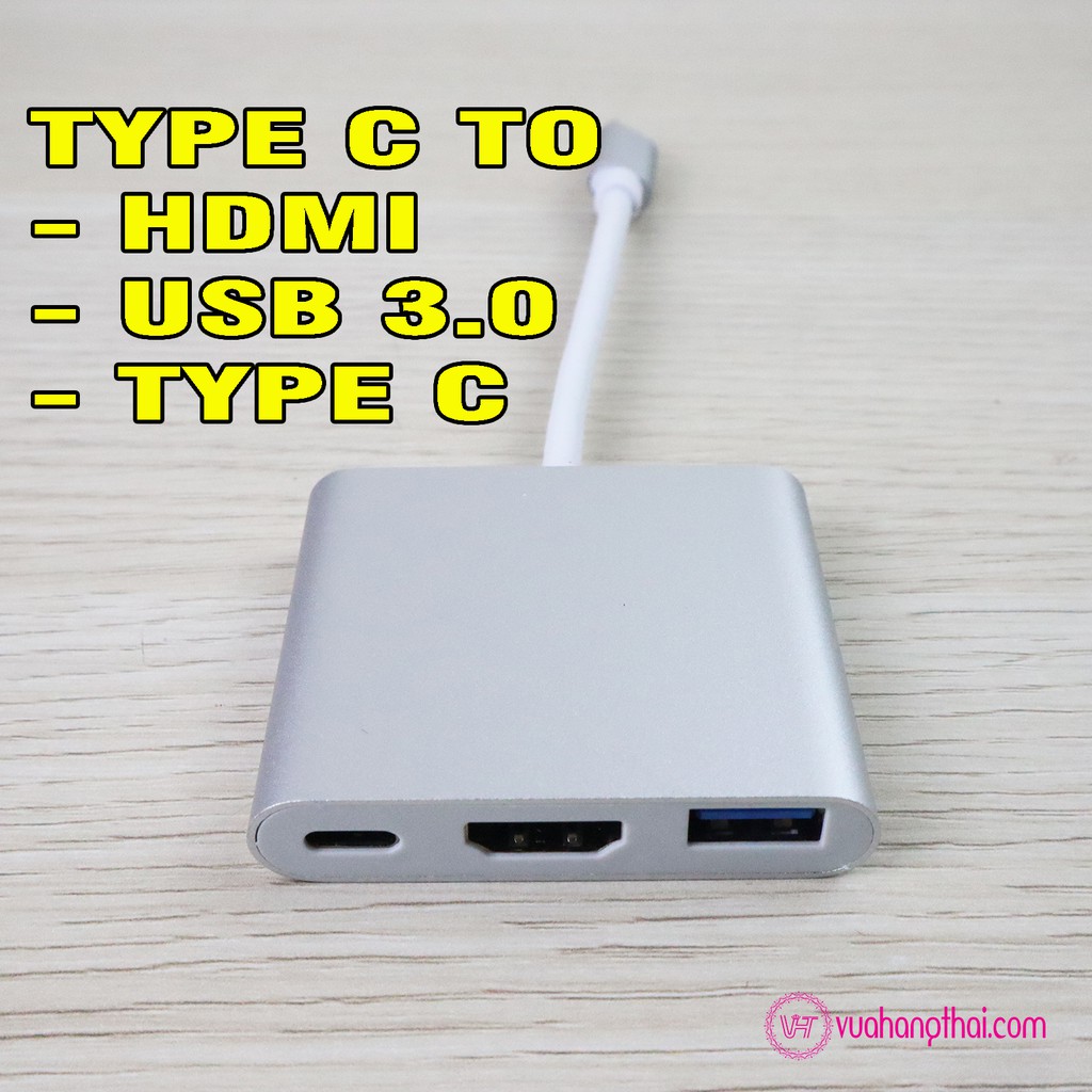 Cáp chuyển cổng USB type C to HDMI 4K - USB 3.0 - USB type C