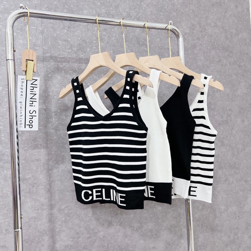 Áo len ba lỗ in chữ sexxy, Áo kiểu hai dây co giãn dáng ôm AL5201 - NhiNhi Shop