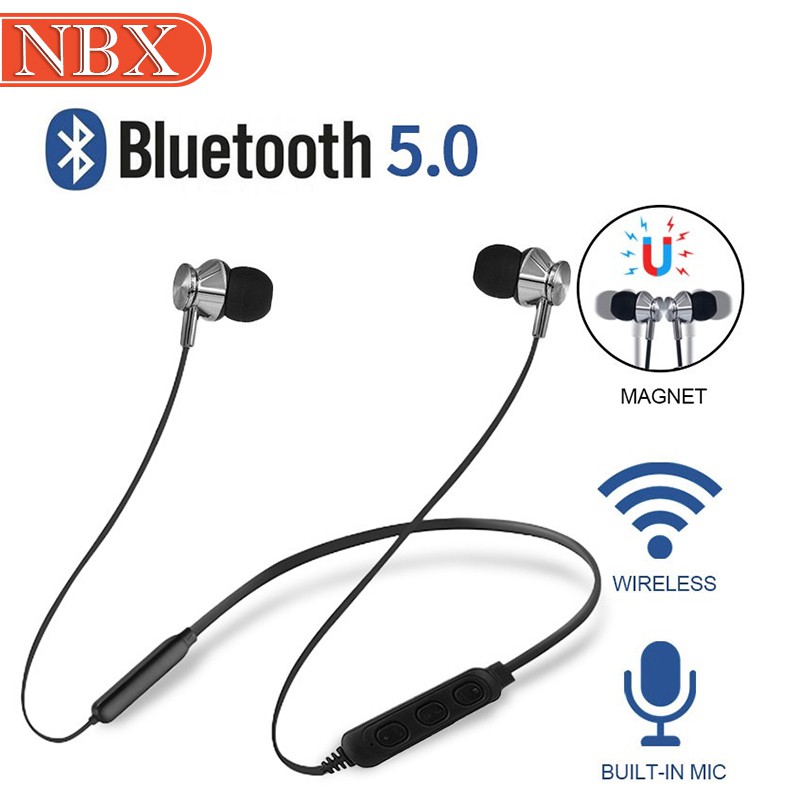 NBX Y1 hanging sport bluetooth headset for noise reduction 5.0 magnetic heavy design, waterproof