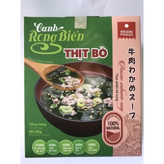 Canh rong biển thịt bò Asuzac hộp 40g 10 gói x 4g