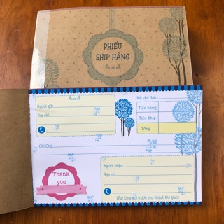 40 cuốn Phiếu ship hàng hoạt hình