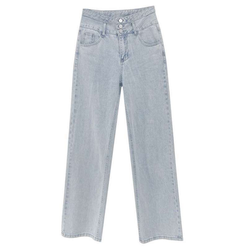 DEAL SỐC_Quần Jeans Nữ Ống Rộng 3 Khuy Cao Cấp OHS3700 | WebRaoVat - webraovat.net.vn