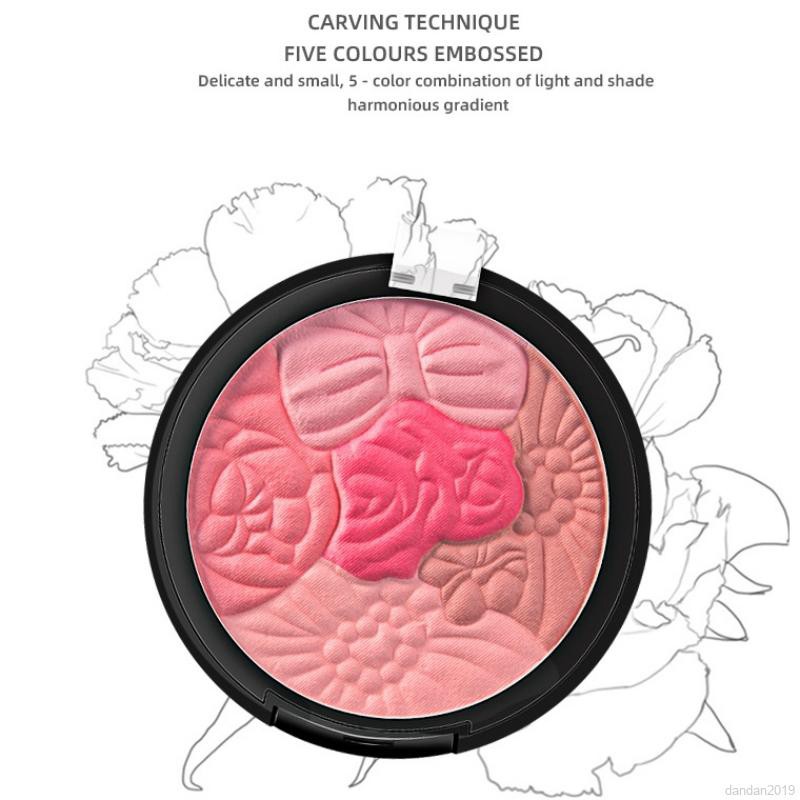 [Hàng mới về] Phấn má hồng 5 màu tùy chọn lâu trôi tiện dụng | BigBuy360 - bigbuy360.vn