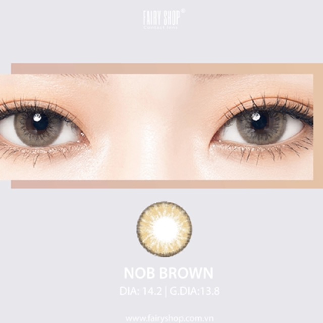 Áp tròng NOB BROWN 14.2mm - Kính Áp Tròng FAIRY SHOP CONTACT LENS