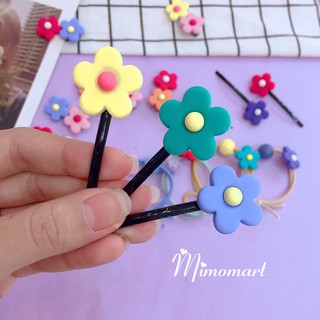 Kẹp tóc Dây buộc tóc hoa daisy xinh xắn