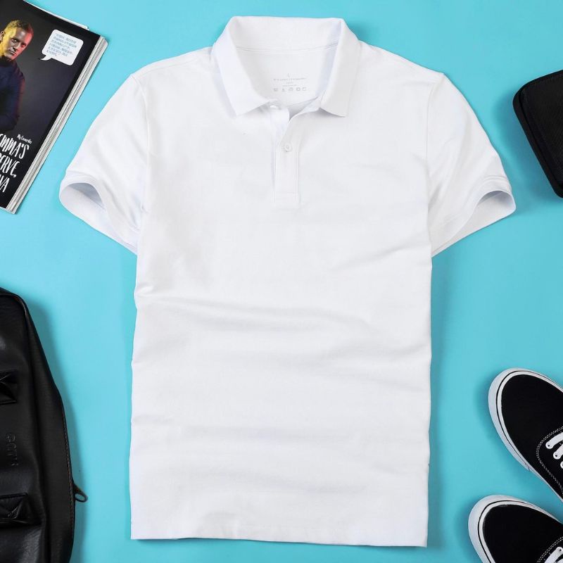 Áo thun nam trơn vải cá sấu cotton cao cấp | BigBuy360 - bigbuy360.vn