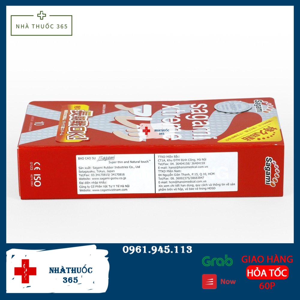 Bao cao su sagami feel long gân gai, kéo dài thời gian 10c