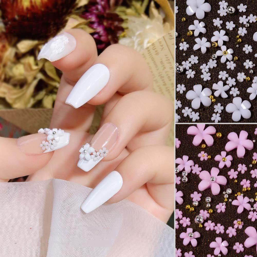 Phụ Kiện Trang Trí Móng Tay Nghệ Thuật Hình Hoa Năm Cánh Bằng Nhựa Resin