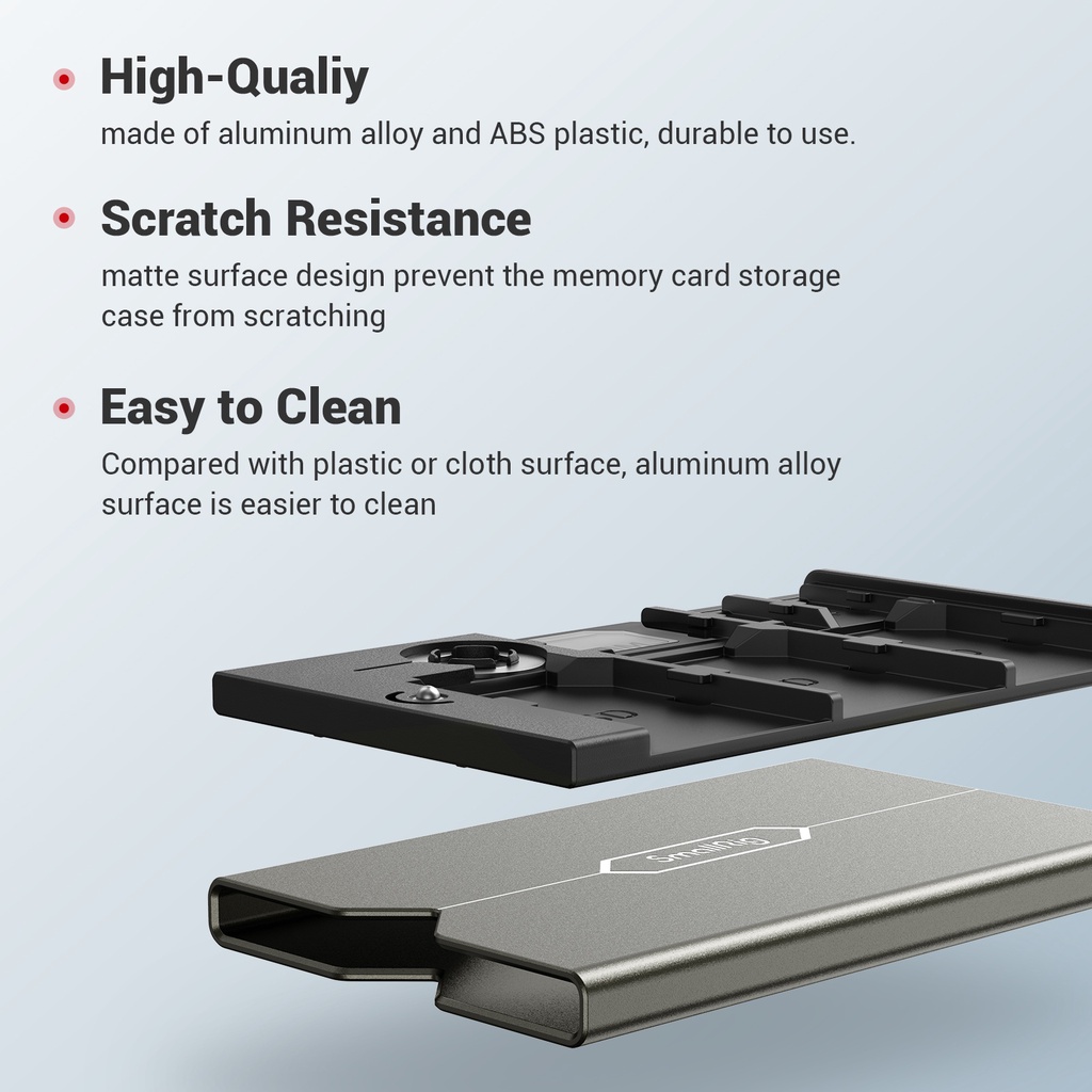SMALLRIG Hộp Đựng Thẻ Nhớ Micro SD/Thẻ Nhớ Micro SD/SIM Tiện Dụng